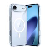 Zipax Apple iPhone 17 Air Uyumlu Kılıf, M-Safe Şarj Özellikli, Şeffaf, TPU ve PC Malzeme, Hava Yastığı Tasarımı