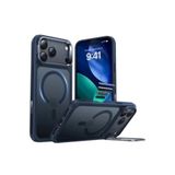 Zipax Apple iPhone 17 Pro ile Uyumlu Kılıf, MagSafe Şarj Özellikli, Standlı, Lacivert