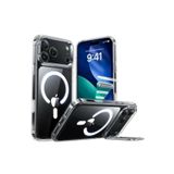 Zipax Apple iPhone 17 Pro ile Uyumlu Kılıf, MagSafe Şarj Özellikli, Standlı, Şeffaf
