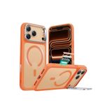Zipax Apple iPhone 17 Pro ile Uyumlu Kılıf, MagSafe Şarj Özellikli, Standlı, Turuncu