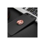 Zipax Apple İphone 7 Plus İle Uyumlu Kılıf Ravel Yüzüklü Silikon Kapak Siyah Rose Gold