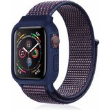 Zipax Apple Watch 38 mm Hasırlı Cırtcırtlı Kasalı Kordon 2/3/4/5/6/7/8 Azn-Kasalı