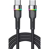 Zipax Casper Vıa A40 E30 E30 Plus E4 F20 Type-C Pd 60W Rgb Hızlı Şarj Kablosu SUBZ-CL13-CC - Subz-CL13-CC Siyah