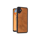Zipax Galaxy A05 İle Uyumlu Kılıf Deri Görünüm Silikon Kapak Azn Aras Kahverengi