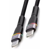 Zipax Galaxy A60 A70 A70S A71 A72 A73 A80 Uyumlu Type-C Hızlı Şarj Kablosu 60W Rgb