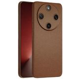 Zipax Huawei Honor Magic 8 Lite ile Uyumlu Kılıf, Deri Görünümlü Silikon, Kahverengi