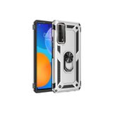 Zipax Huawei P İle Uyumlu Smart 2021 Kılıf Vega Zırh Tank Tam Koruma Kapak + Kablo Koruyucu Ekran Gri