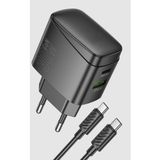 Zipax Huawei P Smart S Z 2021 P20 Lite 2019 Pro ile Uyumlu Type-C 30W QC 3.0 Hızlı Şarj Aleti SET, USB-C Kablo Dahil, Siyah