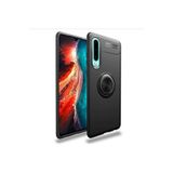 Zipax Huawei P30 İle Uyumlu Kılıf Ravel Yüzüklü Silikon Kapak Siyah,Ravel Huawei P30Kılıf 2Exc 47