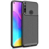 Zipax Huawei P40 Lite E Kılıf Karbon Görünümlü Silikon Zipax-Zr-Negro