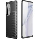 Zipax Huawei P50 Pro Kılıf Karbon Görünümlü Silikon Zipax-Zr-Negro