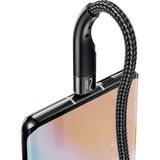 Zipax Ipad Lenovo Asus Huawei Xiaomi Casper Hasırlı Şarj Data Kablosu 3 Metre NF-CA109-AC - Azun-Ca109-AC Siyah
