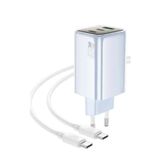 Zipax iPad Pro Air 4 11 12.9 13 Mini 6 7 Air 4 5 ile Uyumlu Type-C 65W Hızlı Şarj Aleti SET, 3 Çıkış, Beyaz