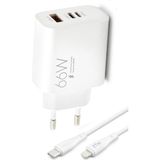 Zipax Iphone 13 - 13 Pro - 13 Pro Max 66W USB Pd Lightning Girişli Turbo Şarj Aleti SUBZ-SG90 - Subz-SG90 Beyaz