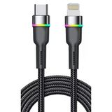 Zipax İphone 14 - 14 Pro - 14 Pro Max 35W Pd Ligtning Hızlı Şarj Kablosu Rgb Subz-Cl16-Cl