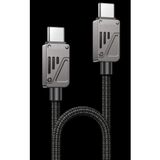 Zipax iPhone 15, 16, 16e, 17 Pro Max Plus ile Uyumlu 60W Type-C Şarjlı Hızlı Şarj Data Kablosu, Gri