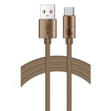 Zipax iPhone 15, 16, 16e, 17 Pro Max Plus ile Uyumlu Type-C 100W Hızlı Şarj Data Kablosu, Kahverengi