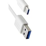 Zipax iPhone 15, 16, 16e, 17 Pro Max Plus ile Uyumlu Type-C 3.1A Şarj Kablosu, 1 Metre, Beyaz