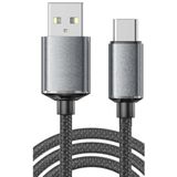 Zipax iPhone 15, 16, 16e, 17 Pro Max Plus ile Uyumlu Type-C Şarj Kablosu, 3A Hızlı Şarj, 1.2 Metre, Gri