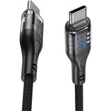 Zipax iPhone 15 16 16E 17 Pro Max Plus Type-C 100W Hızlı Şarj Data Kablosu HOC-U115-CC - Hoc-U115-CC Siyah