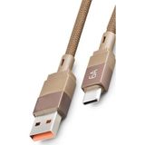 Zipax iPhone 15 16 16E 17 Pro Max Plus Type-C 6A Hasır Şarj Kablosu SUBZ-CL166-AC - Subz-CL166-AC Kahverengi