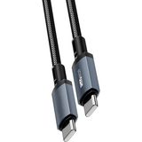 Zipax iPhone 15 16 16E 17 Pro Max Plus Type-C Pd 60W Hızlı Şarj Data Kablosu WI-C057-CC - Wi-C057-CC Siyah