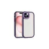 Zipax İphone 15 İle Uyumlu Kılıf Kamera Korumalı Renkli Kenar Ve Çerçeve Tasarımlı Zr Vitamin İphone15Mor