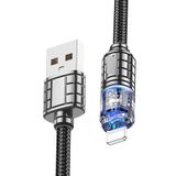 Zipax iPhone 6 7 8 11 12 13 14 X Xs Plus Pro Max ile Uyumlu Lightning Şarj Data Kablosu, 1,2 m, Örgülü, Siyah