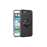 Zipax Iphone Se 2020 İle Uyumlu Apple Kılıf Ravel Yüzüklü Silikon Kapak Siyah,Ravel iphone SE2020Kılıf 2YXN 17