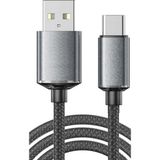 Zipax Lg K50S K51S K61 Q70 V20 V30 Hasırlı Type-C 3A Şarj Data Kablosu EAR-EC199-AC - Ear-Ec199-AC Gri