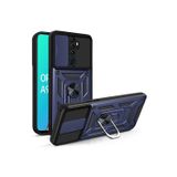 Zipax Oppo A5 2020 / A9 2020 Kılıf Magnetik Standlı Kamera Korumalı Kapak Zr-Sürgülü