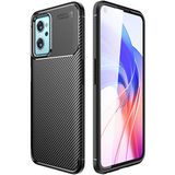 Zipax Oppo A96 4g Kılıf Karbon Görünümlü Silikon Zipax-Zr-Negro