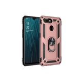 Zipax Oppo Ax7 İle Uyumlu Kılıf Vega Zırh Tank Tam Koruma Kapak + Kablo Koruyucu A++ Rose Gold