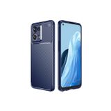 Zipax Oppo Reno 7 4G Kılıf Karbon Görünümlü Silikon -Zr-Negro + Kablo Koruyucu + Ekran Koruyucu
