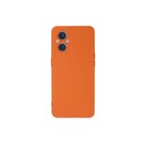 Zipax Oppo Reno İle Uyumlu 7 Lite 8 Kılıf Lansman İçi Kadife Şık Sade Görünüm Azn Nno Turuncu