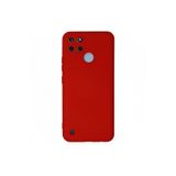 Zipax Realme C21Y İle Uyumlu C25Y Kılıf Lansman İçi Kadife Şık Sade Görünüm Azn Nno Kırmızı