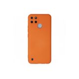Zipax Realme C21Y İle Uyumlu C25Y Kılıf Lansman İçi Kadife Şık Sade Görünüm Azn Nno Turuncu