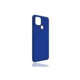 Zipax Realme C25Y İle Uyumlu Oppo Kılıf Soft Silikon Zr Bye + Kablo Koruyucu Ekran Mavi