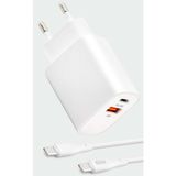 Zipax Redmi Note 8 9 9t 10 10S Lite Pro Type-C Pd 38W Turbo Hızlı Şarj Aleti Set SUBZ-SG76-CC - Subz-SG76-CC Beyaz
