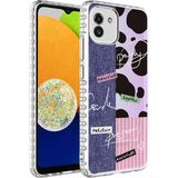 Zipax Samsung Galaxy A03 Kılıf Airbag Kenarlı Renkli Desenli Silikon Elegans Kapak