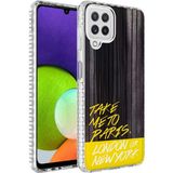 Zipax Samsung Galaxy A12 Kılıf Airbag Kenarlı Renkli Desenli Silikon Elegans Kapak