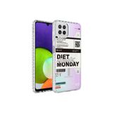 Zipax Samsung Galaxy A22 İle Uyumlu 4G Kılıf Airbag Kenarlı Renkli Desenli Silikon Elegans Kapak No5