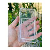 Zipax Samsung Galaxy A22 / M22 / M32 Kılıf Şeffaf Kartlıklı Silikon Azn-Setrakart
