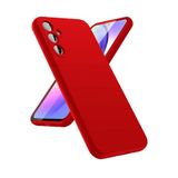Zipax Samsung Galaxy A24 İle Uyumlu 4G Kılıf Soft Silikon Kapak Azn First Kırmızı