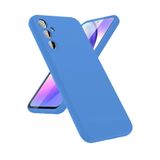 Zipax Samsung Galaxy A24 İle Uyumlu 4G Kılıf Soft Silikon Kapak Azn First Mavi
