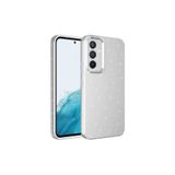 Zipax Samsung Galaxy A35 İle Uyumlu 5G Kılıf Kamera Korumalı Simli Lüks Zr Koton Gümüş