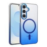 Zipax Samsung Galaxy A35 İle Uyumlu 5G Kılıf Simli Renk Geçişli Magesafe Kapak Azn Fiyonk Mavi