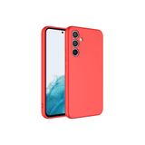 Zipax Samsung Galaxy A54 İle Uyumlu Kılıf Lansman İçi Kadife Silikon Zr Mara Kırmızı