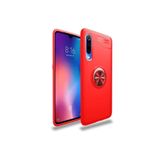 Zipax Samsung Galaxy A70 İle Uyumlu Kılıf Ravel Yüzüklü Standlı Silikon Kapak Kırmızı