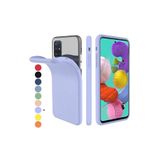 Zipax Samsung Galaxy A71 İle Uyumlu Kılıf Anano Soft Pürüzsüz Renkli Silikon Mor
